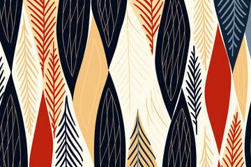 Fototapeta na wymiar Batik stripe pattern, wallpaper, background, hand-drawn cartoon Illustrations in minimalist vector style