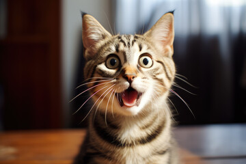 Obraz premium Surprised cat