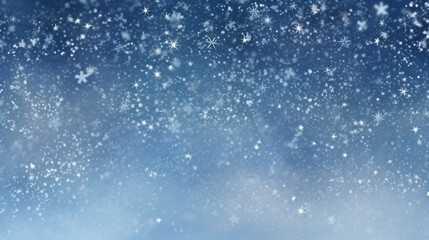 The sky filled with countless snow falling