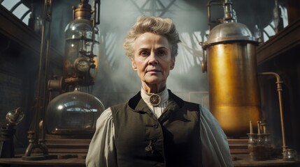 Portrait of scientist Marie Curie.generative ai
 - obrazy, fototapety, plakaty