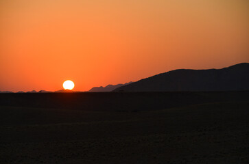 Mágico atardecer en el Namib desert