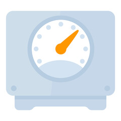 meter icon on white, flat