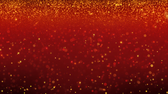 Red and gold glitter Christmas holiday banner background - Powered by Adobe