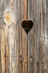 heart and old brown rustic dark grunge wooden texture - wood Background banner. - 653398712