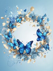 Free Vibrant Floral Watercolor Butterfly and Flowers Background Generative Ai