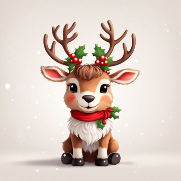  little reindeer graphic for christmas