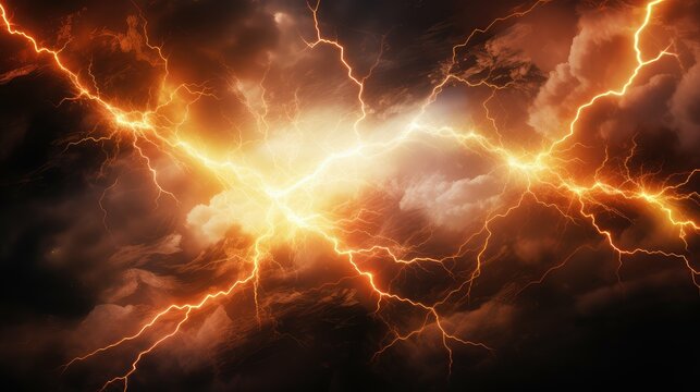 explosion lightning collision powerful illustration electric background, power light, blast electricity explosion lightning collision powerful