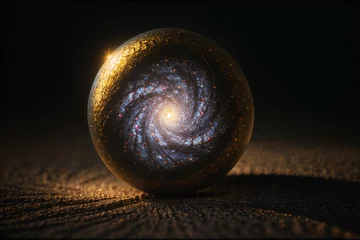 Foto op Plexiglas A spiral galaxy contained in a marble or ball. © Jonathan