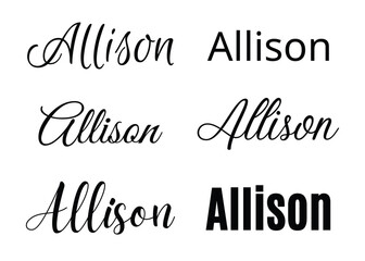 Allison svg . Allison Baby Name svg. Allison Wedding Name svg
