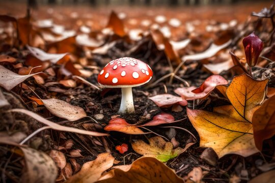 mushroom in the forest
 4k HD quality photo.