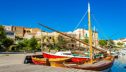 Fototapeta na wymiar porto di stintino. view at the boats in Stintino marina in Sardinia, Italy