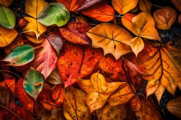 autumn leaves background 4k HD quality photo. 