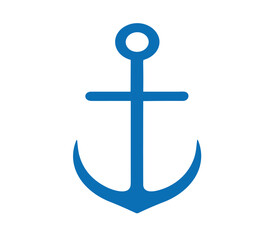 Anchor logo design Vector illustration on white background