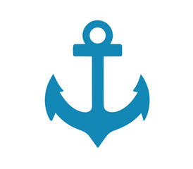 Anchor logo design Vector illustration on white background