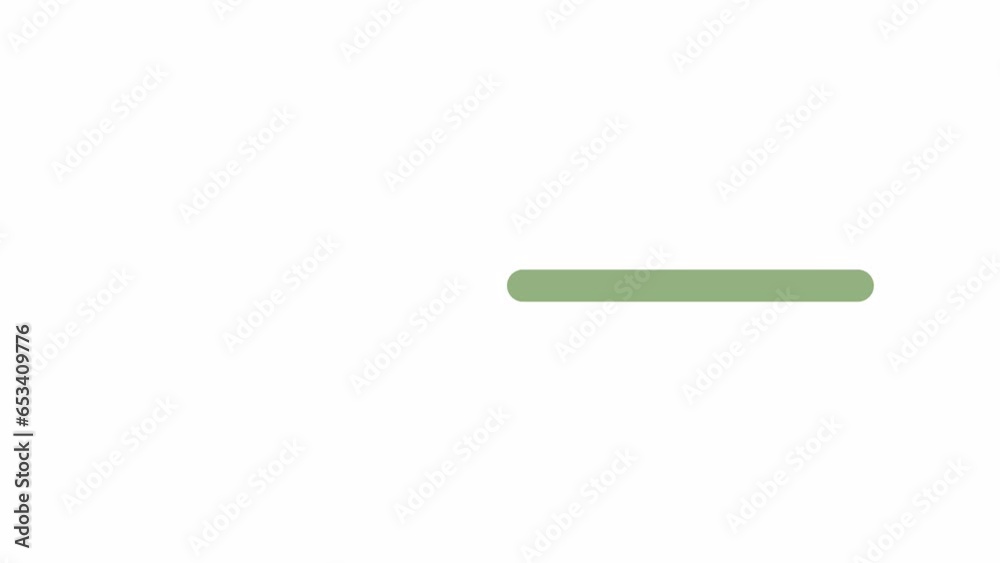 Poster stripe moving from end to end 2d element animation. horizontal progress bar flat ui element cartoon 