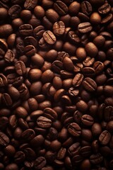 Background of coffee beans. Generative AI