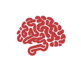 Brain line illustration mind vector PNG image