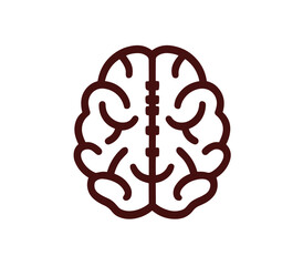 Brain line illustration mind vector PNG image