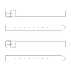 template belt vector illustration flat design outline clothing collection