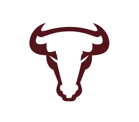 Bull head logo angry animal creative design