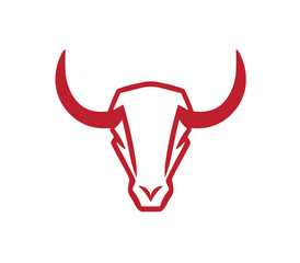 Bull head logo angry animal creative design