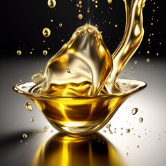 golden honey dripping from a glass