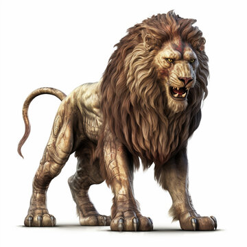 Illustration of the Nemean Lion on a white background