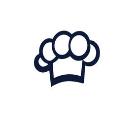 Chef hat logo cooker head wear vector PNG design