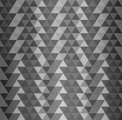 Vector abstract geometric illustration in the form of a mosaic of triangles on a gray background