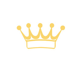 Crown golden logo vector png image