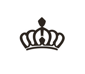 Crown black logo vector image PNG