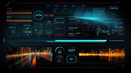 location route dashboard futuristic illustration technology navigation, city ui, street satellite...