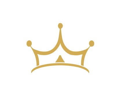 Crown golden logo vector png image