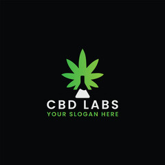 marijuana cbd health logo design