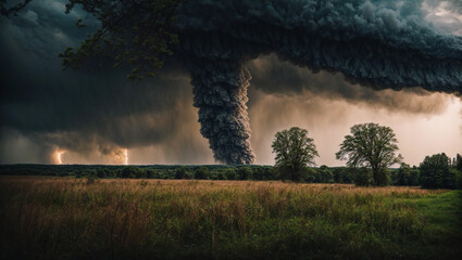Huge tornado landscape