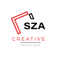 SZA letter logo design on white background. SZA creative initials letter logo concept. SZA letter design. - obrazy, fototapety, plakaty