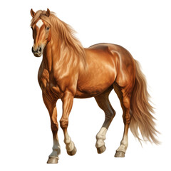 Naklejka premium Chestnut horse on transparent background