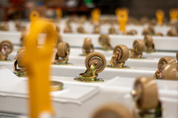 GSE cargo dolly closeup with roller caster and hitch