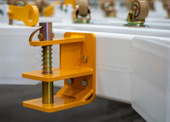 GSE cargo dolly closeup with roller caster and hitch
