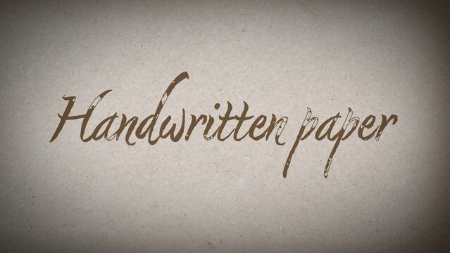 Paper Classic Handwriting Title Intro