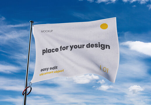 Waving Flag Mockup 02b