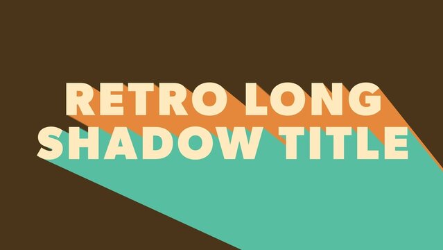 Retro Long Shadow Title Intro Template