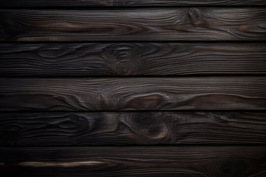 Mesa de madera, listones de madera oscura envejecida.
