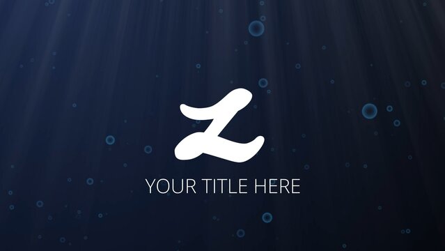 Underwater Bubble Logo Reveal Intro Template