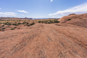 hiking the upheaval dome trail, canyonlands national park, usa
