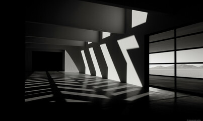 architecture: repetetive shadows in black & white