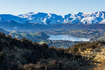Lake Hayes near the town of Queenstown, New Zealand