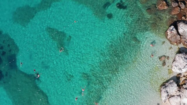 Dream beach vacation crystal clear turquoise water. Clean fresh ocean sea water