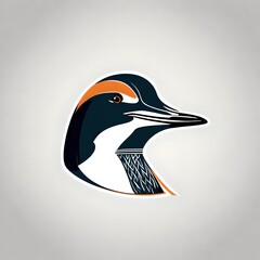 A logo for a business or sports team featuring a stylized loon bird that is suitable for a t-shirt graphic.