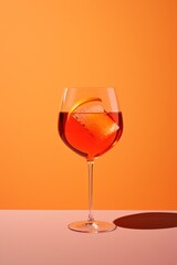  Aperol Spritz Cocktail on an Orange Background